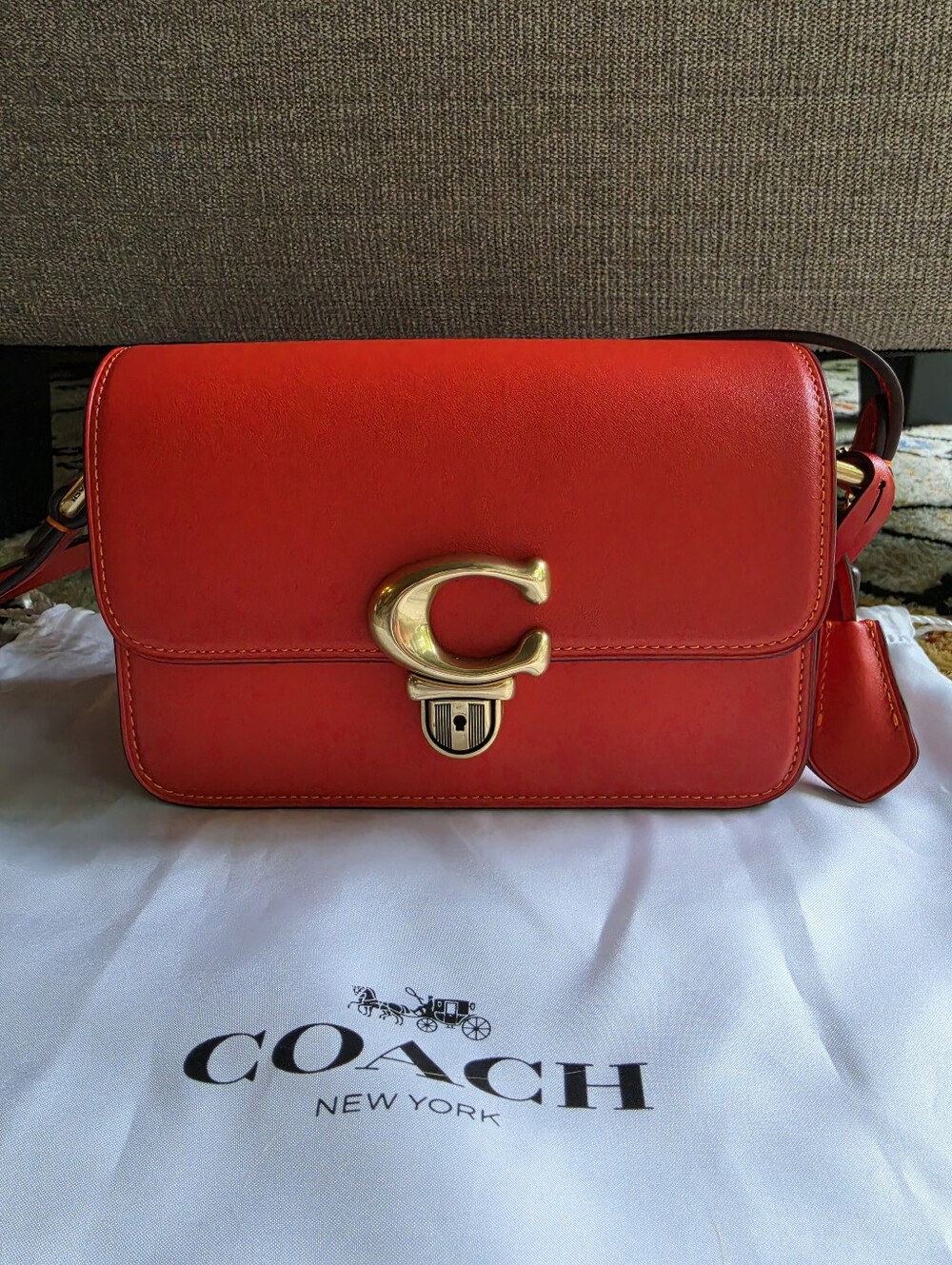 Coach Stuido Shoulder Bag19/ Crossbody Red/Orange